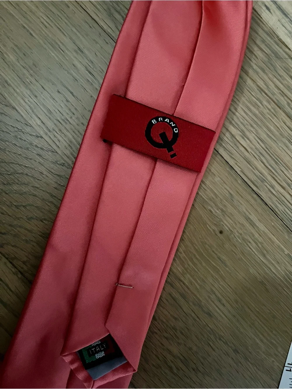 Boys Classic Solid Coral Satin Clip On Tie